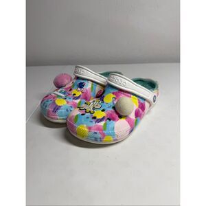 Disney Parks Pixar Fuzzy Fun Clogs by Crocs Adults M6 W8 Rainbow Cute Comfy